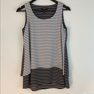 Alfani Women’s Black and White Sleeveless Top Size XS